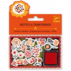 Набор штампов – Цветы, с подушечкой (Djeco, 09785k)